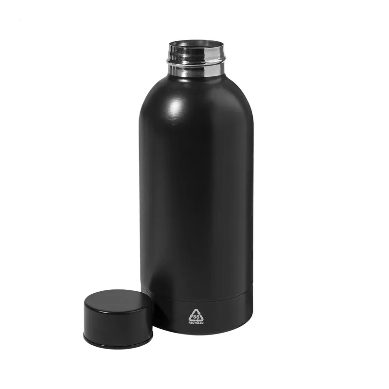 Narciso – Borraccia in acciaio inox riciclato 500 ml, colore Nero