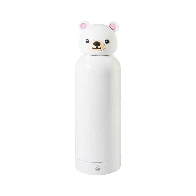 Barlume – Borraccia termica in acciaio inox riciclato 500 ml, colore Bianco, vista fronte