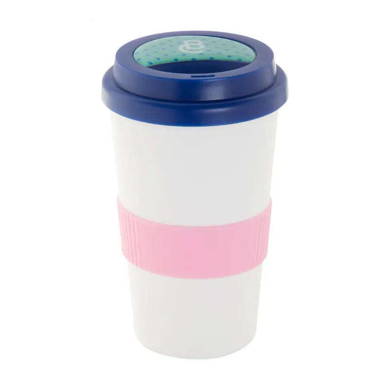 Meandro – Tumbler termico in silicone 400 ml, colore Blu scuro