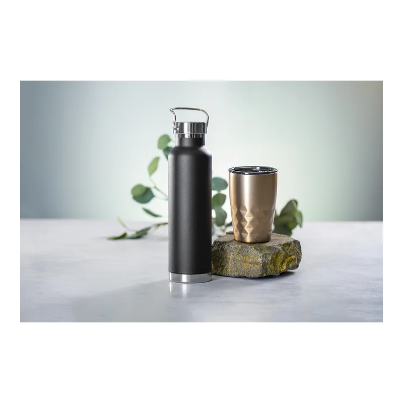 Vaniglia – Borraccia termica in acciaio inox 650 ml, colore Nero