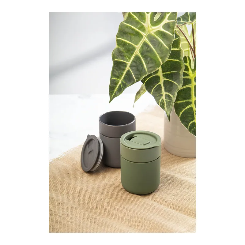 Ametista – Tazza da viaggio in silicone 300 ml, colore Verde