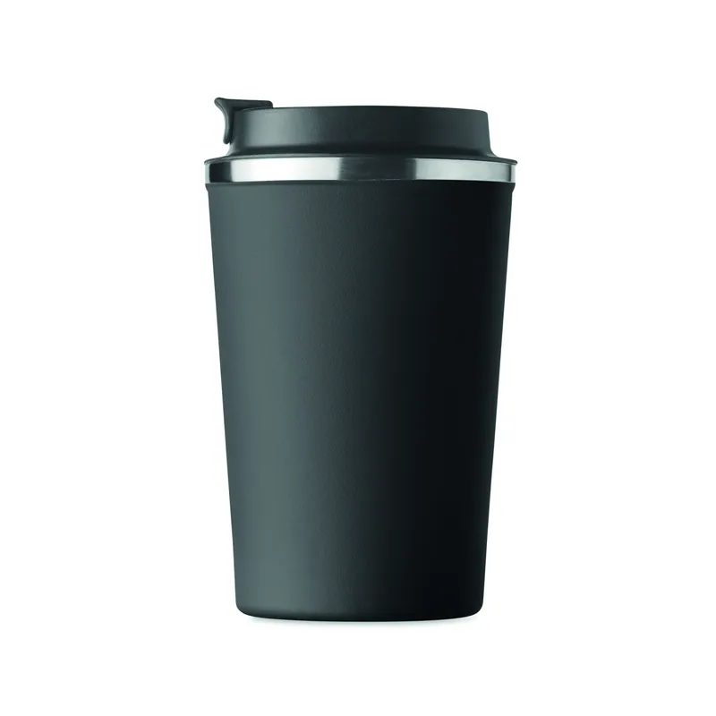 Camoscio – Bicchiere riutilizzabile in acciaio inox 350 ml, colore Nero, vista retro