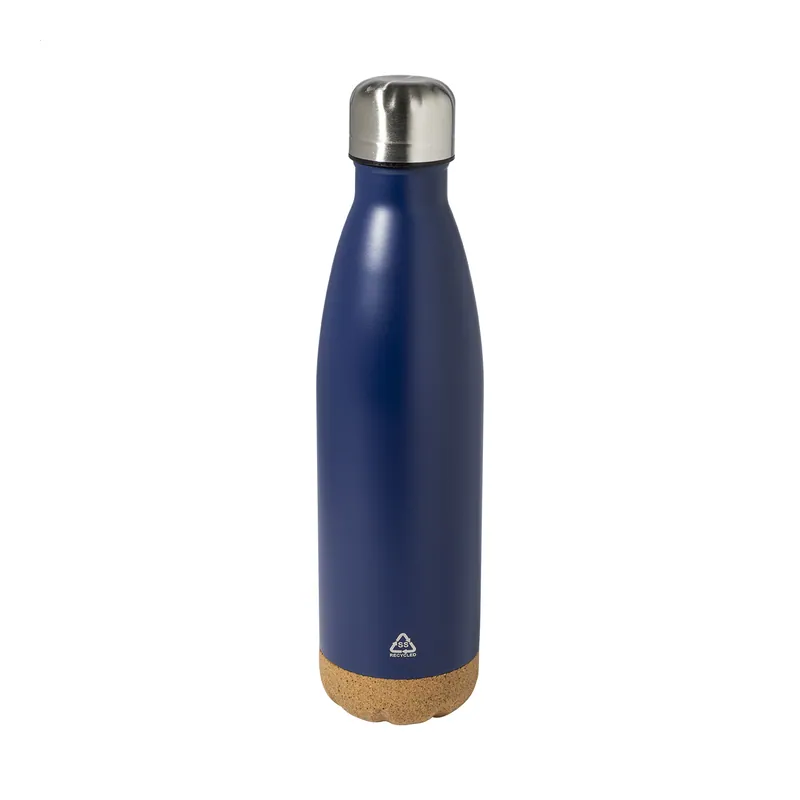 Anfratto – Borraccia termica in acciaio inox riciclato 500 ml, colore Blu scuro, vista fronte