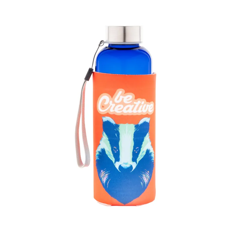 Forra – Borraccia in RPET riciclato 500 ml, colore Blu / Bianco, vista fronte
