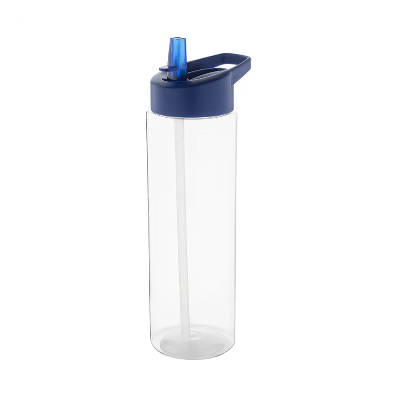 Nocciolo – Borraccia sportiva in RPET riciclato 650 ml, colore Blu, vista fronte