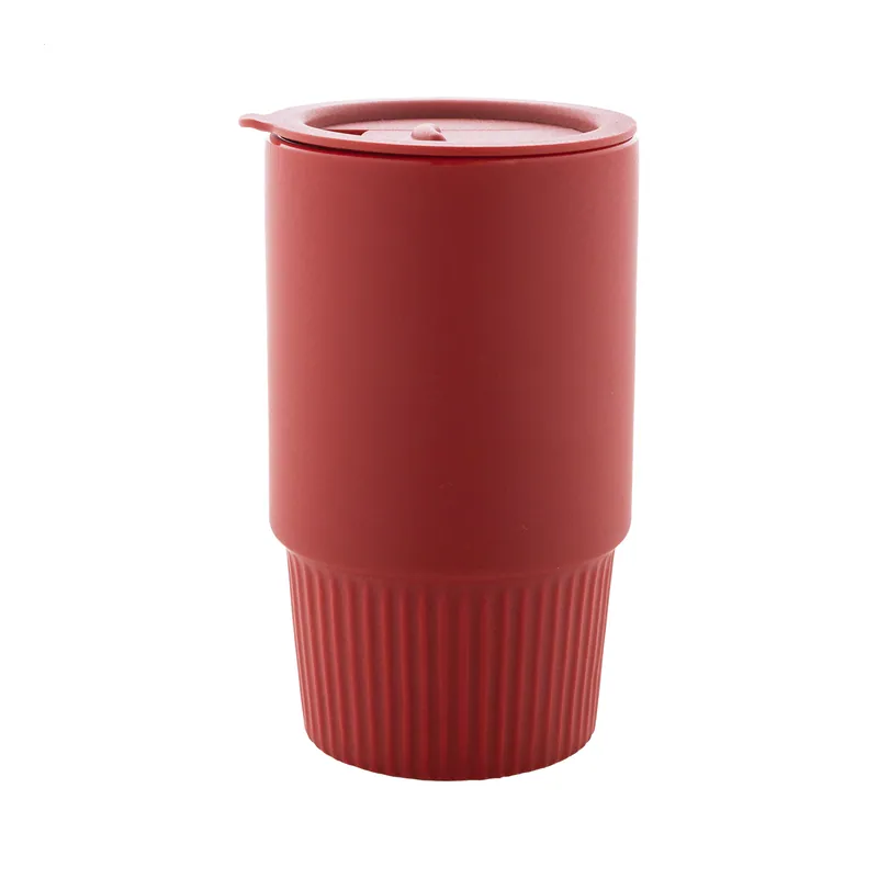 Passero – Tazza da viaggio in ceramica 420 ml, colore Rosso