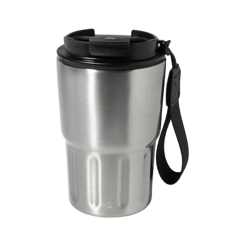 Argine – Tumbler termico in acciaio inox riciclato 350 ml, colore Argento, vista fronte