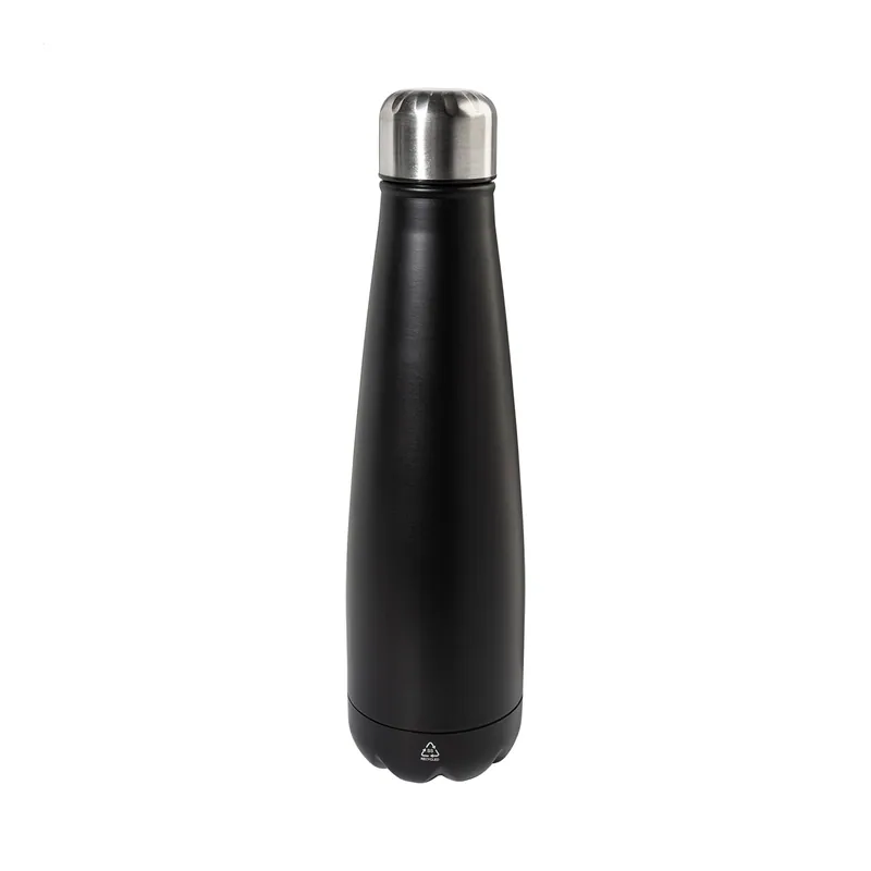 Cicogna – Borraccia in acciaio inox riciclato 600 ml, colore Nero, vista dettaglio