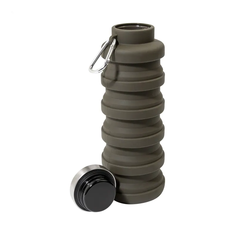 Tamerice – Borraccia in silicone 500 ml, colore Verde