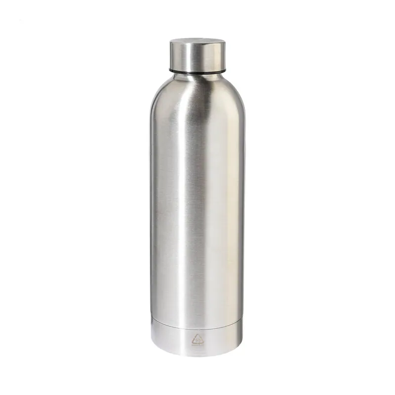 Farfalla – Borraccia in acciaio inox riciclato 800 ml, colore Argento, vista fronte