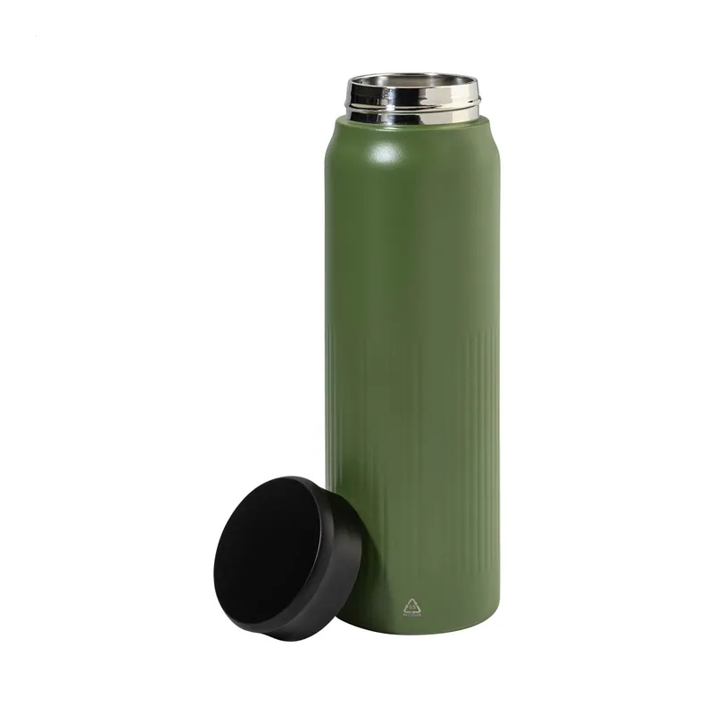 Poggio – Borraccia termica in acciaio inox riciclato 600 ml, colore Verde