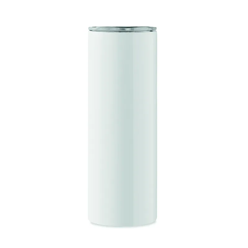 Cielo – Bicchiere riutilizzabile in acciaio inox 590 ml, colore Bianco, vista retro