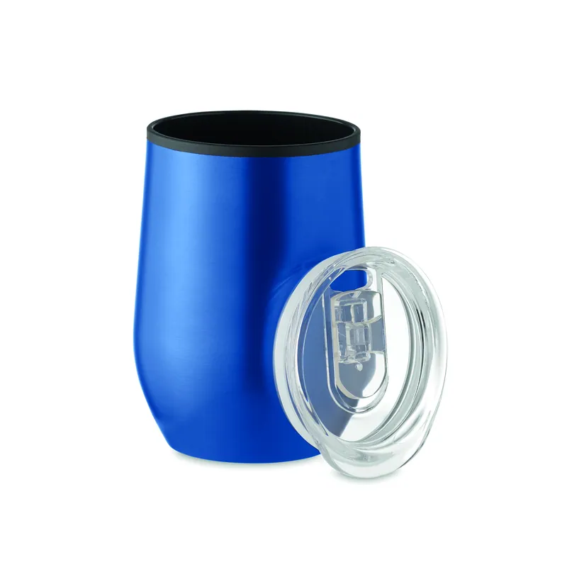 Promontorio – Bicchiere riutilizzabile in acciaio inox 350 ml, colore Blu, vista fronte