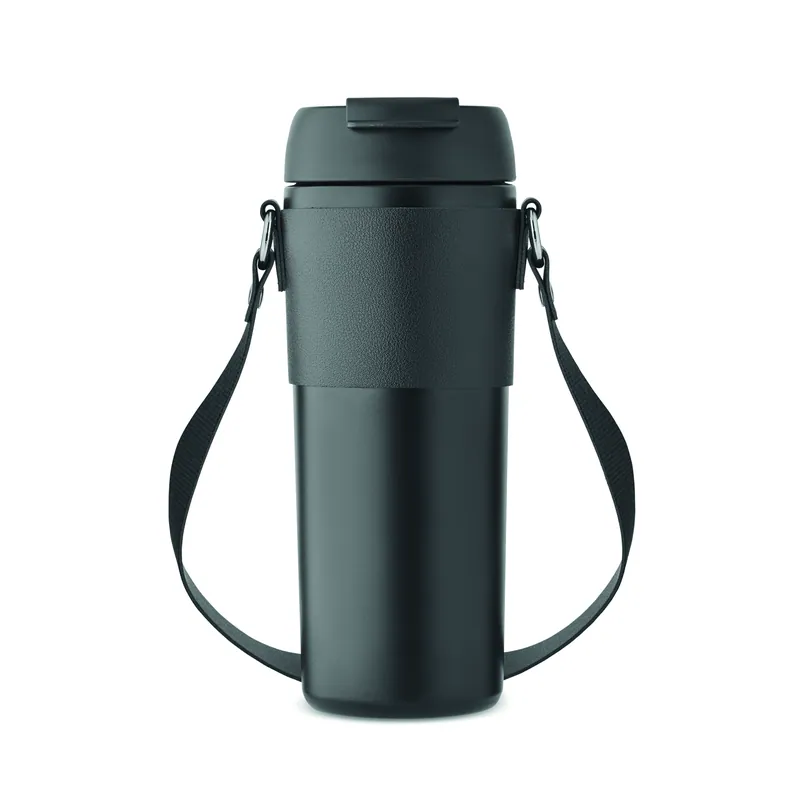 Penisola – Bicchiere riutilizzabile in acciaio inox 700 ml, colore Nero, vista retro