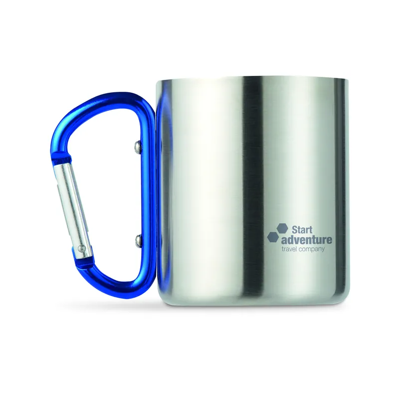 Aurora – Tumbler termico in acciaio inox 220 ml, colore Blu, esempio di stampa
