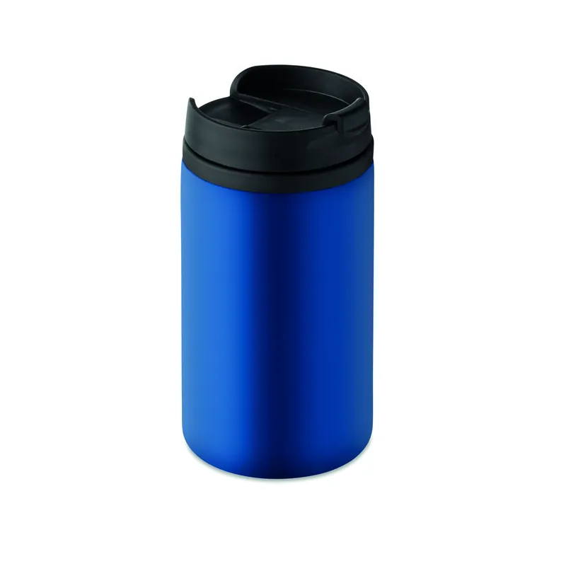 Rondine – Bicchiere riutilizzabile in acciaio inox 250 ml, colore Blu, vista fronte