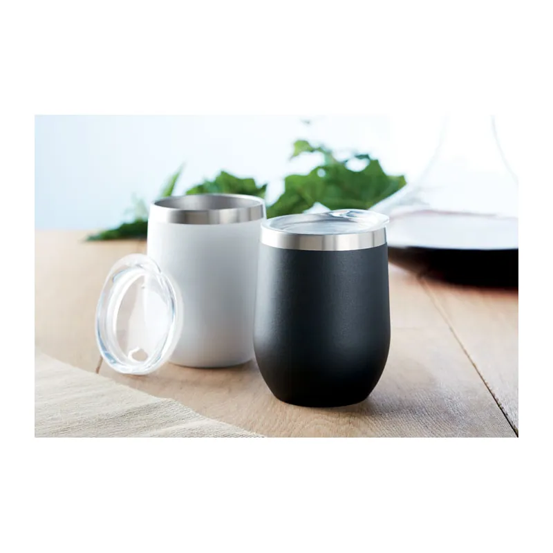 Posidonia – Tumbler termico in acciaio inox 300 ml, colore Nero, foto ambientata
