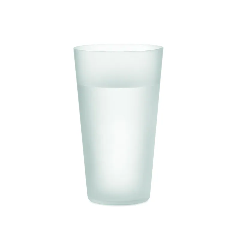 Brezza – Bicchiere riutilizzabile in polipropilene 500 ml, colore Bianco Trasparente, vista dall alto