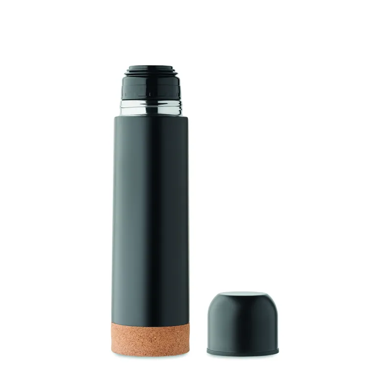 Boreale – Thermos in acciaio inox riciclato 500 ml, colore Nero, vista aperta