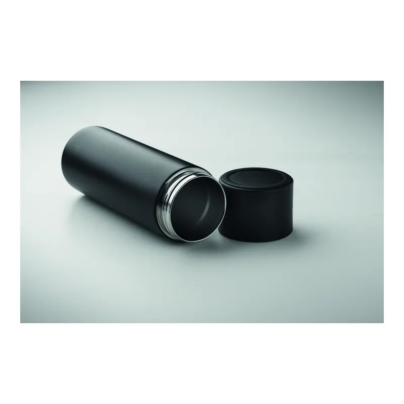 Lampone – Thermos in acciaio inox riciclato 420 ml, colore Nero, vista dettaglio