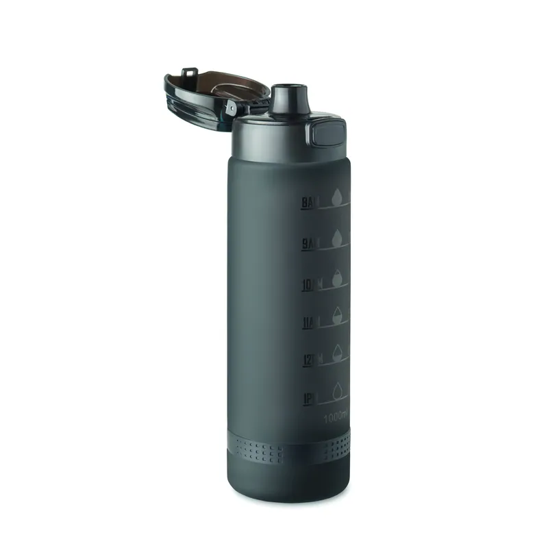 Acero – Borraccia sportiva in RPET riciclato 1 litro, colore Nero, vista dall alto
