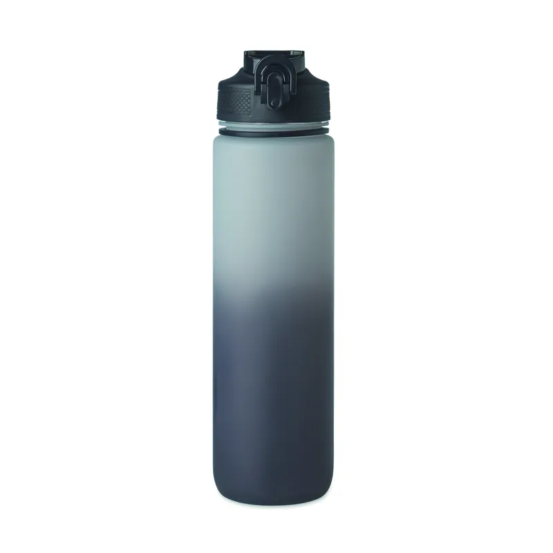 Fiume – Borraccia sportiva in RPET riciclato 1 litro, colore Nero