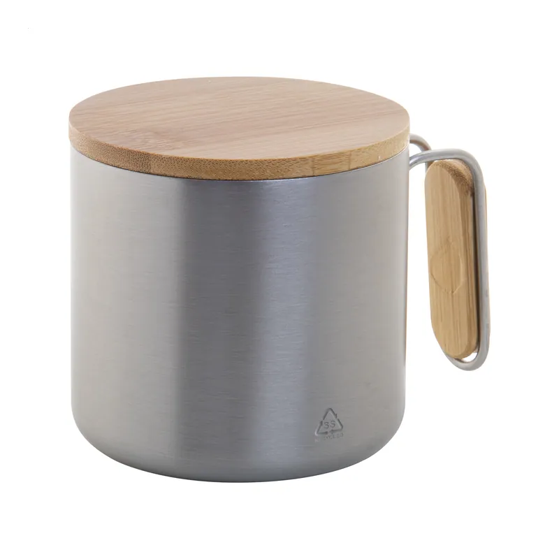 Cormorano – Tumbler termico in acciaio inox riciclato 300 ml, colore Argento, vista fronte