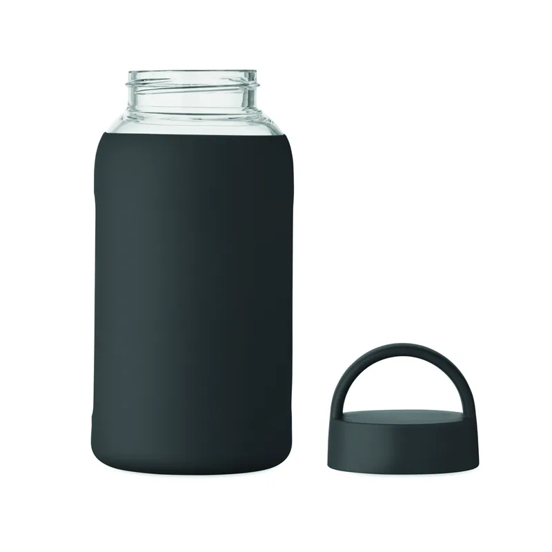 Mirto – Borraccia in vetro 600 ml, colore Nero, vista dettaglio