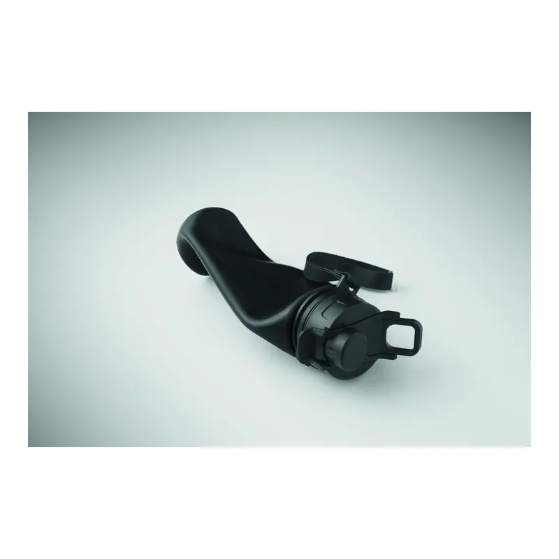 Sereno – Borraccia sportiva in silicone 500 ml, colore Nero, foto ambientata
