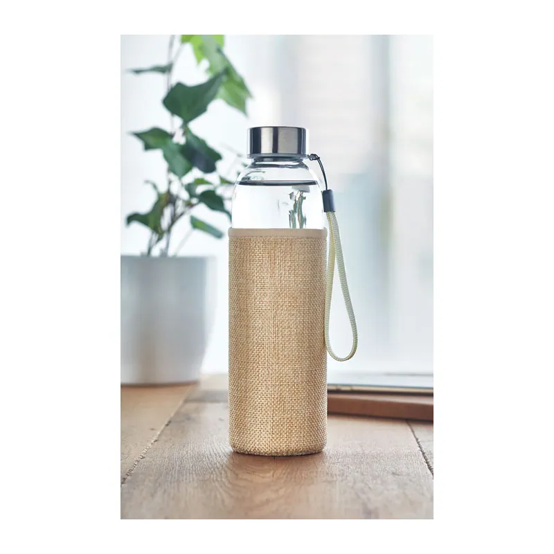 Calcare – Borraccia in vetro 500 ml, colore Beige, foto ambientata