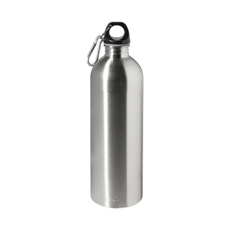 Malachite – Borraccia in acciaio inox riciclato 750 ml, colore Argento, vista fronte