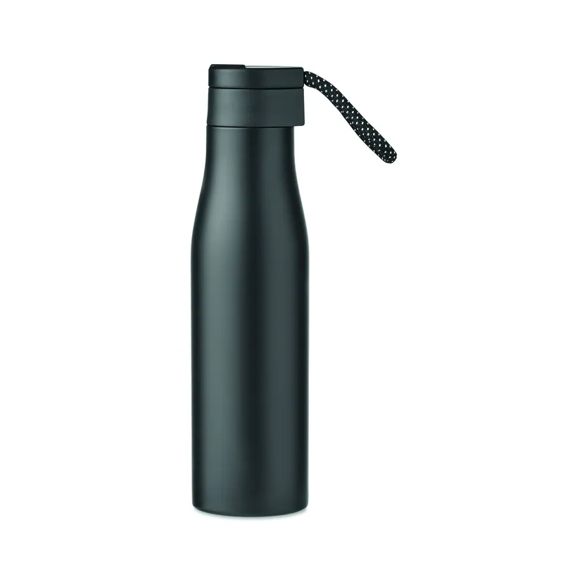 Lillà – Thermos in acciaio inox 600 ml, colore Nero, vista aperta