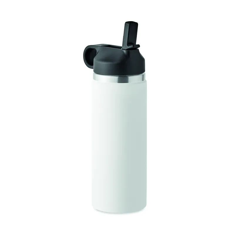 Pomice – Borraccia termica in acciaio inox riciclato 500 ml, colore Bianco, vista fronte