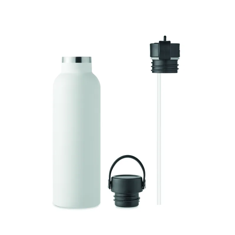 Edera – Borraccia termica in acciaio inox riciclato 700 ml, colore Bianco, vista fronte