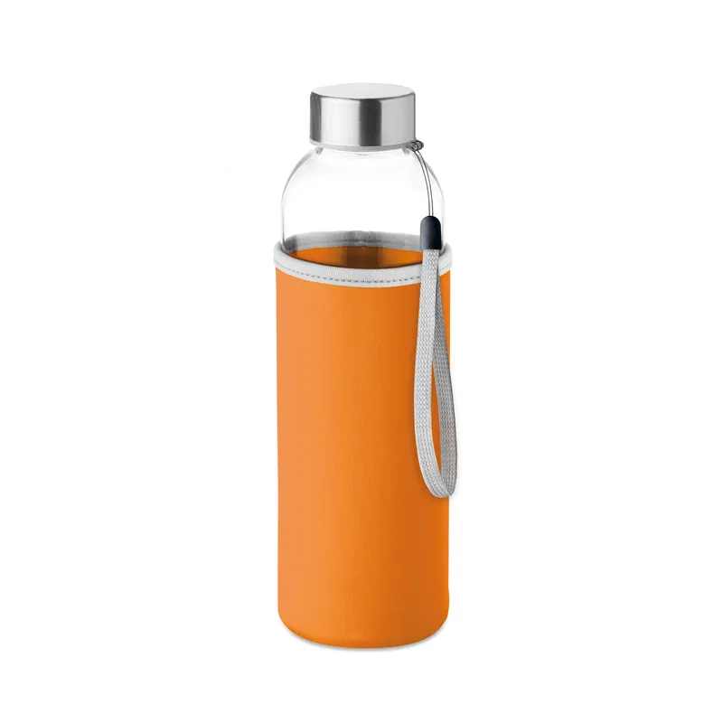 Stella – Borraccia in vetro 500 ml, colore Arancio, vista fronte
