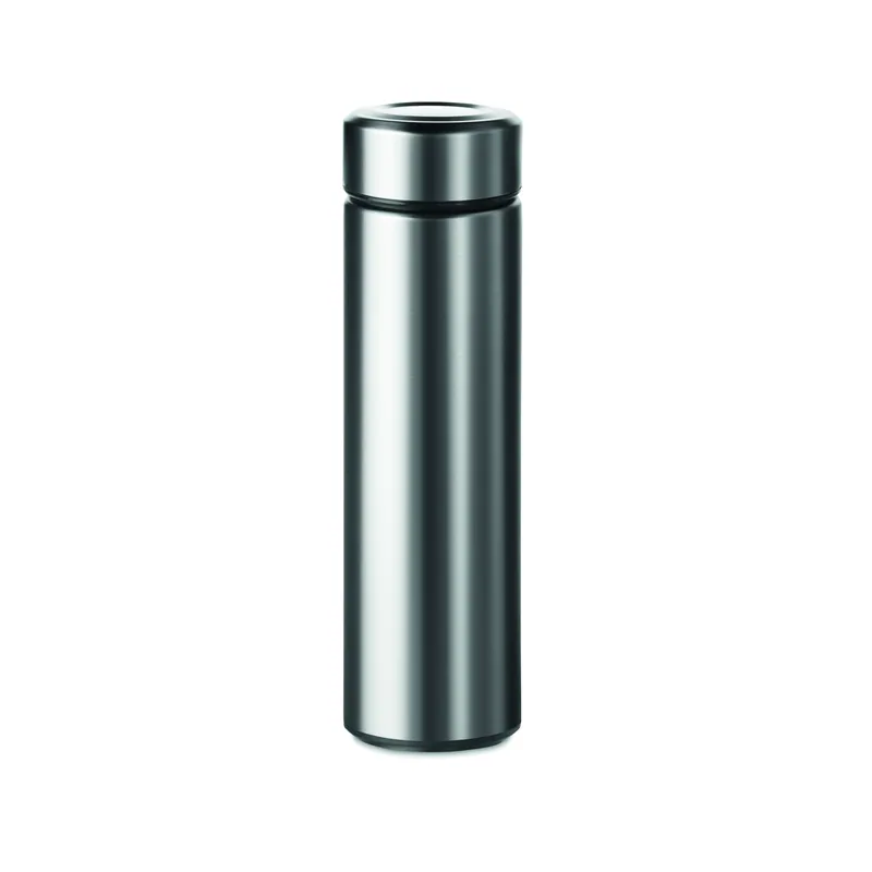 Larice – Borraccia termica in acciaio inox 425 ml, colore Argento Opaco, vista fronte
