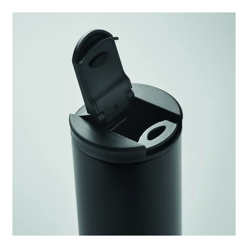 Lava – Tumbler termico in acciaio inox 330 ml, colore Nero, vista aperta