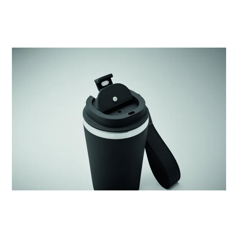 Corrente – Bicchiere riutilizzabile in acciaio inox riciclato 350 ml, colore Nero, vista dettaglio
