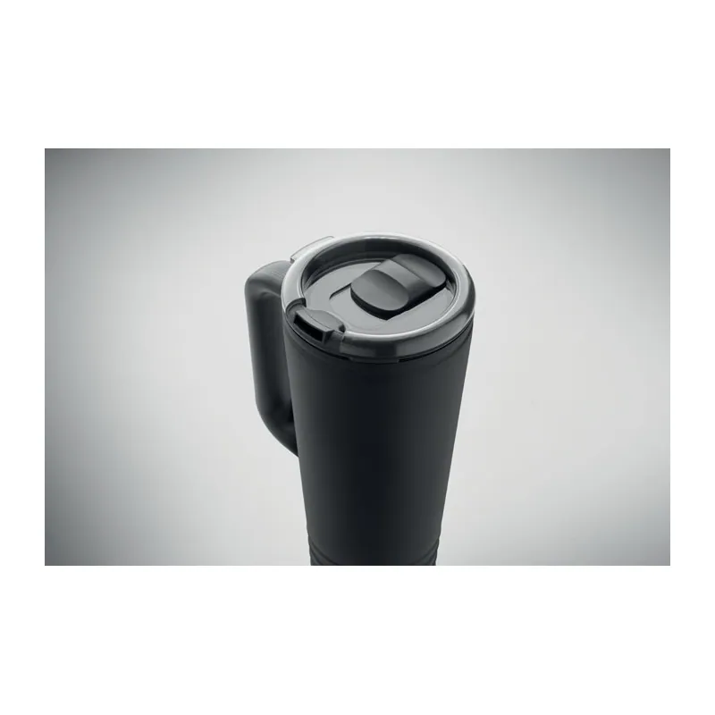 Notturno – Bicchiere riutilizzabile in acciaio inox 700 ml, colore Nero, vista dall alto