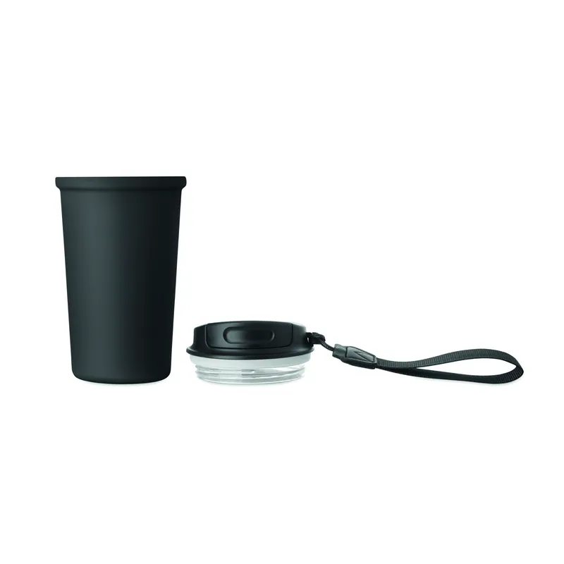 Morena – Bicchiere riutilizzabile in acciaio inox riciclato 400 ml, colore Nero