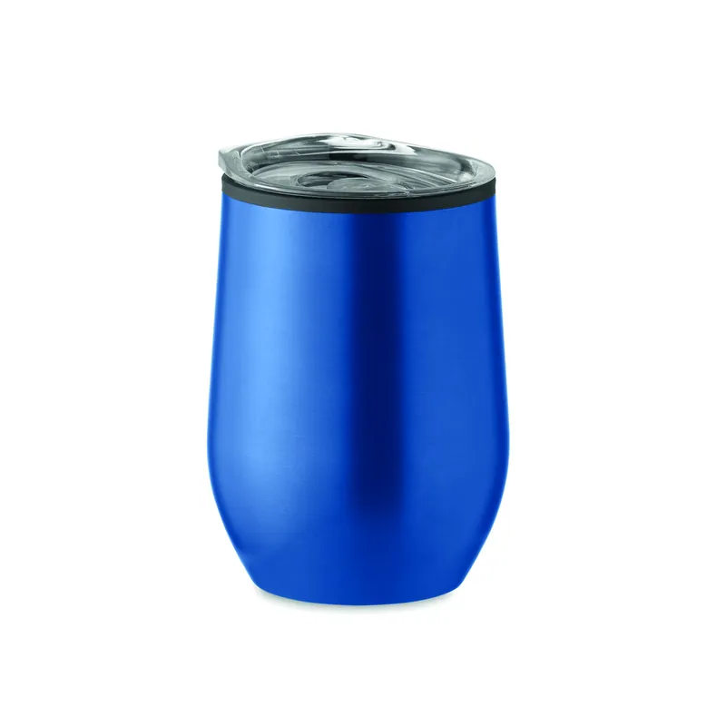 Promontorio – Bicchiere riutilizzabile in acciaio inox 350 ml, colore Blu, vista lato