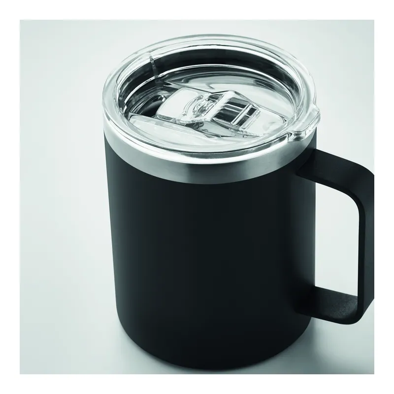 Lontra – Bicchiere riutilizzabile in acciaio inox riciclato 300 ml, colore Nero, vista dettaglio