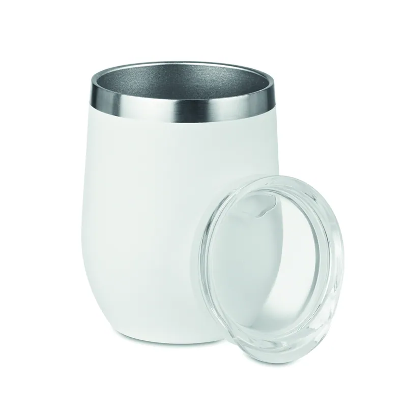 Posidonia – Tumbler termico in acciaio inox 300 ml, colore Bianco, vista fronte