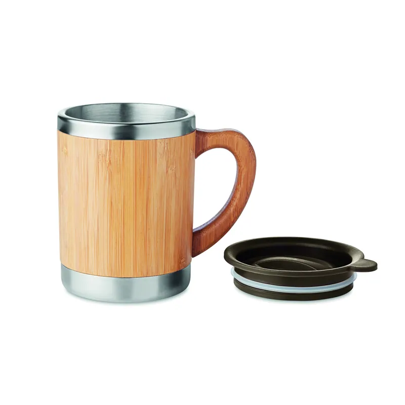 Arcipelago – Tumbler termico in acciaio inox 300 ml, colore Legno, vista dall alto