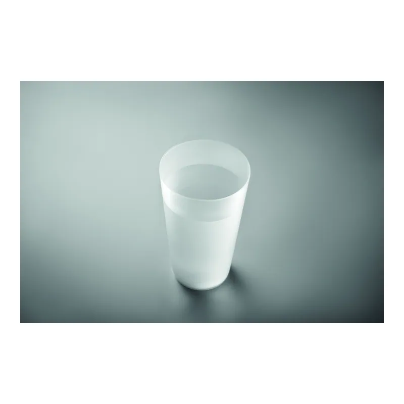 Brezza – Bicchiere riutilizzabile in polipropilene 500 ml, colore Bianco Trasparente, vista dettaglio