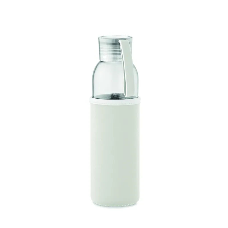 Bora – Borraccia in vetro 500 ml, colore Beige, vista fronte