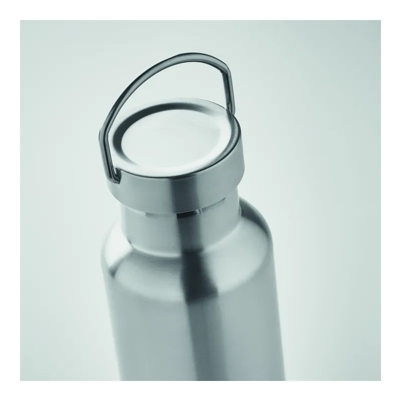 Cipresso – Borraccia termica in acciaio inox riciclato 500 ml, colore Argento Opaco, vista dettaglio