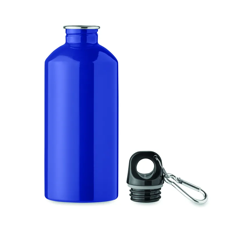 Alba – Borraccia sportiva in acciaio inox 500 ml, colore Blu, vista aperta