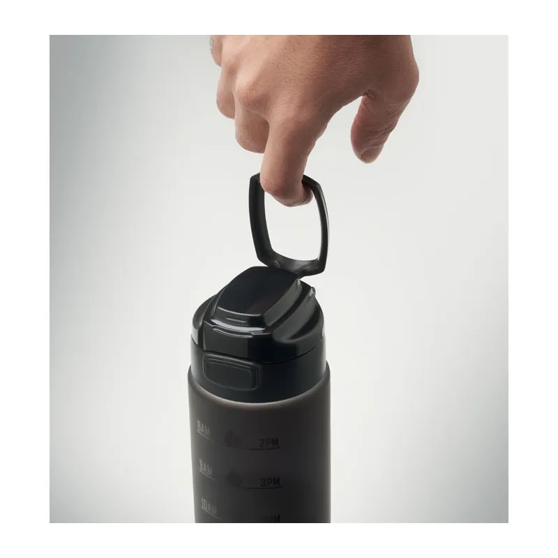 Acero – Borraccia sportiva in RPET riciclato 1 litro, colore Nero