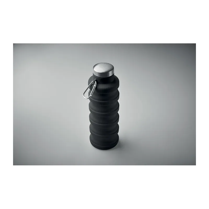 Menta – Borraccia sportiva in silicone 500 ml, colore Nero, vista dettaglio